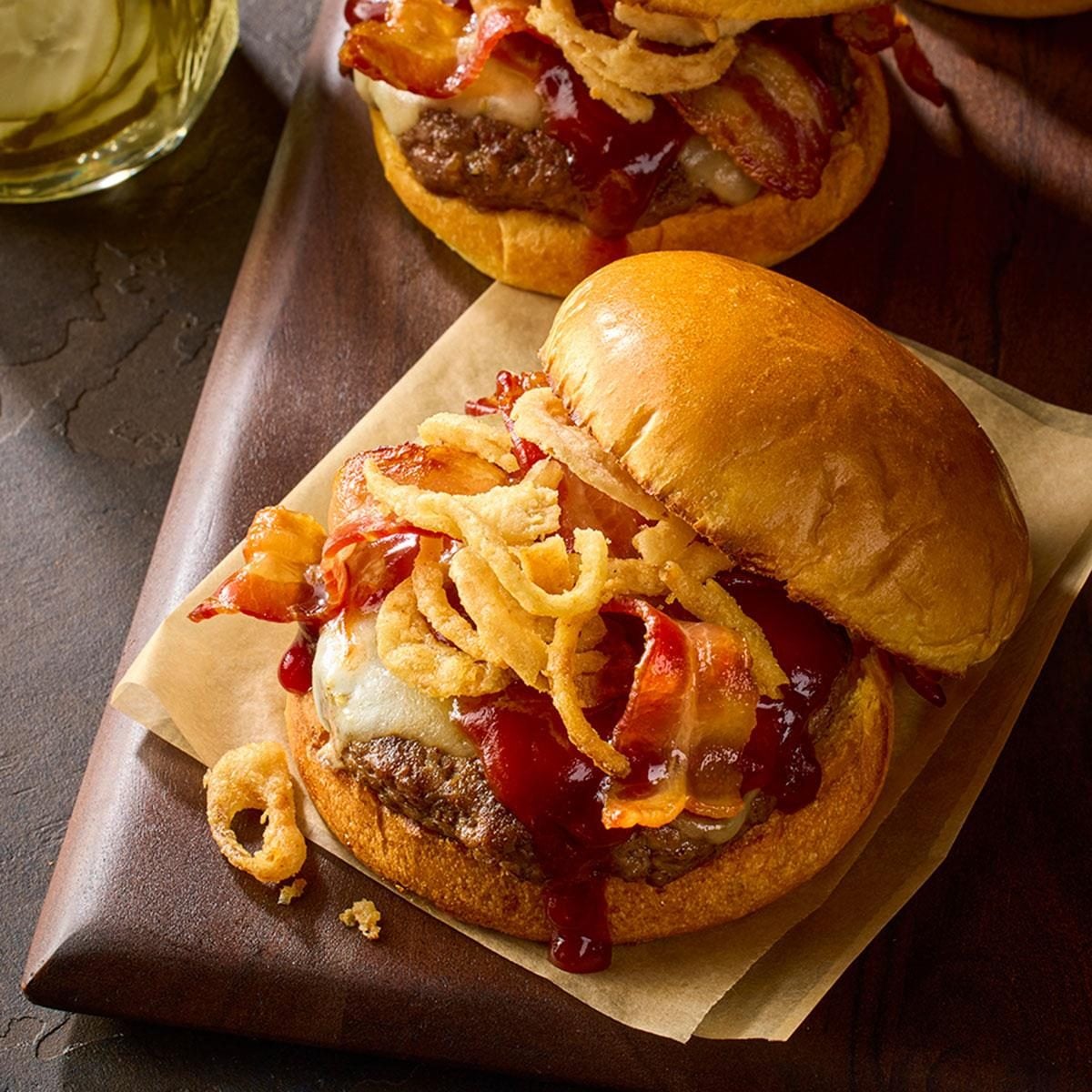 Pub Burgers with Kahlua Barbecue Sauce