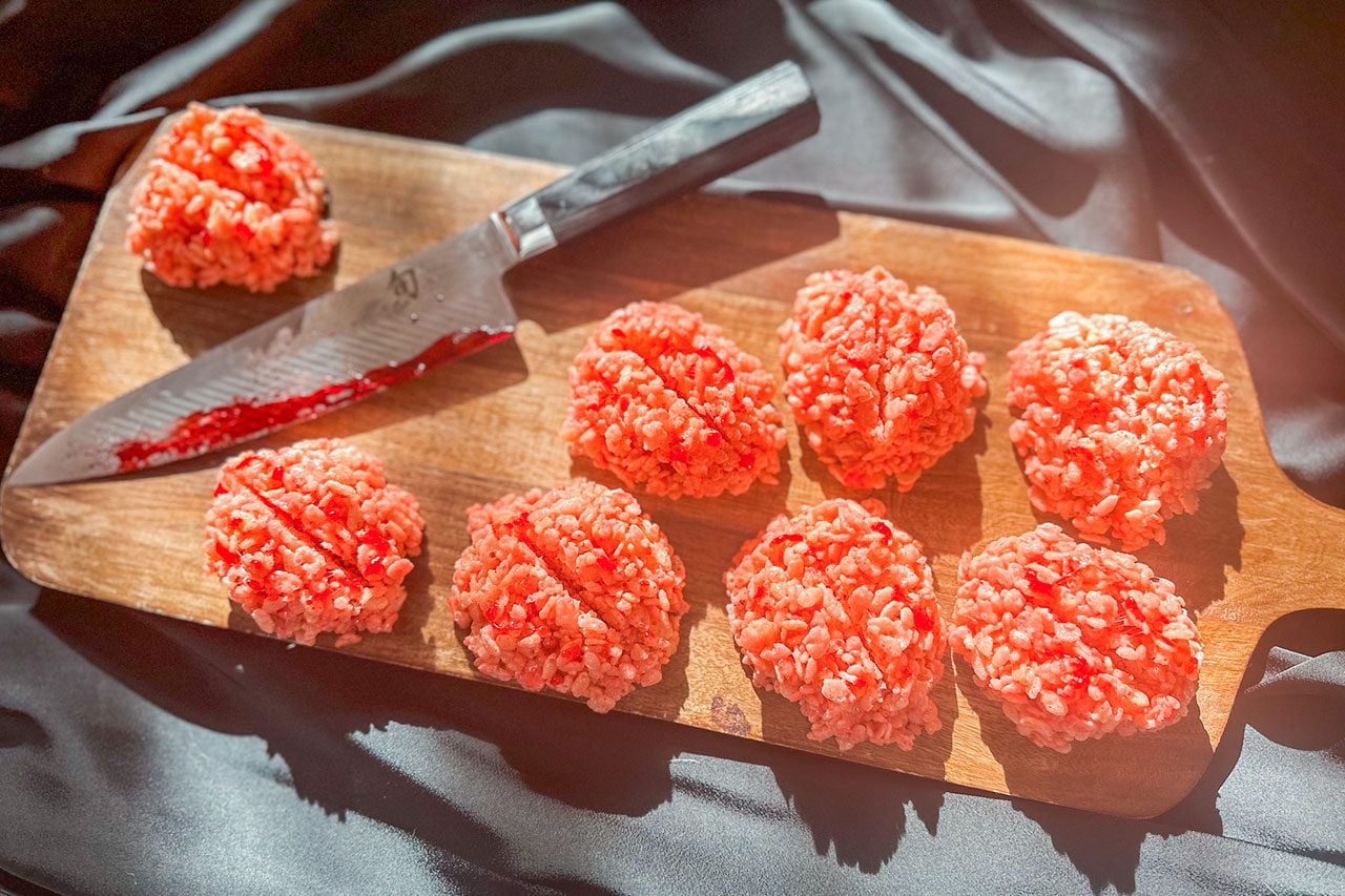 I Tried Turning Rice Krispies into Brains, and They’re Almost Too Creepy to Eat